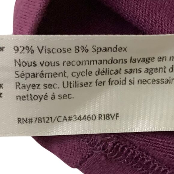 Eileen Fisher Plum Purple Dress with Twisted Back Detail  Size XXS - Picture 7 of 9